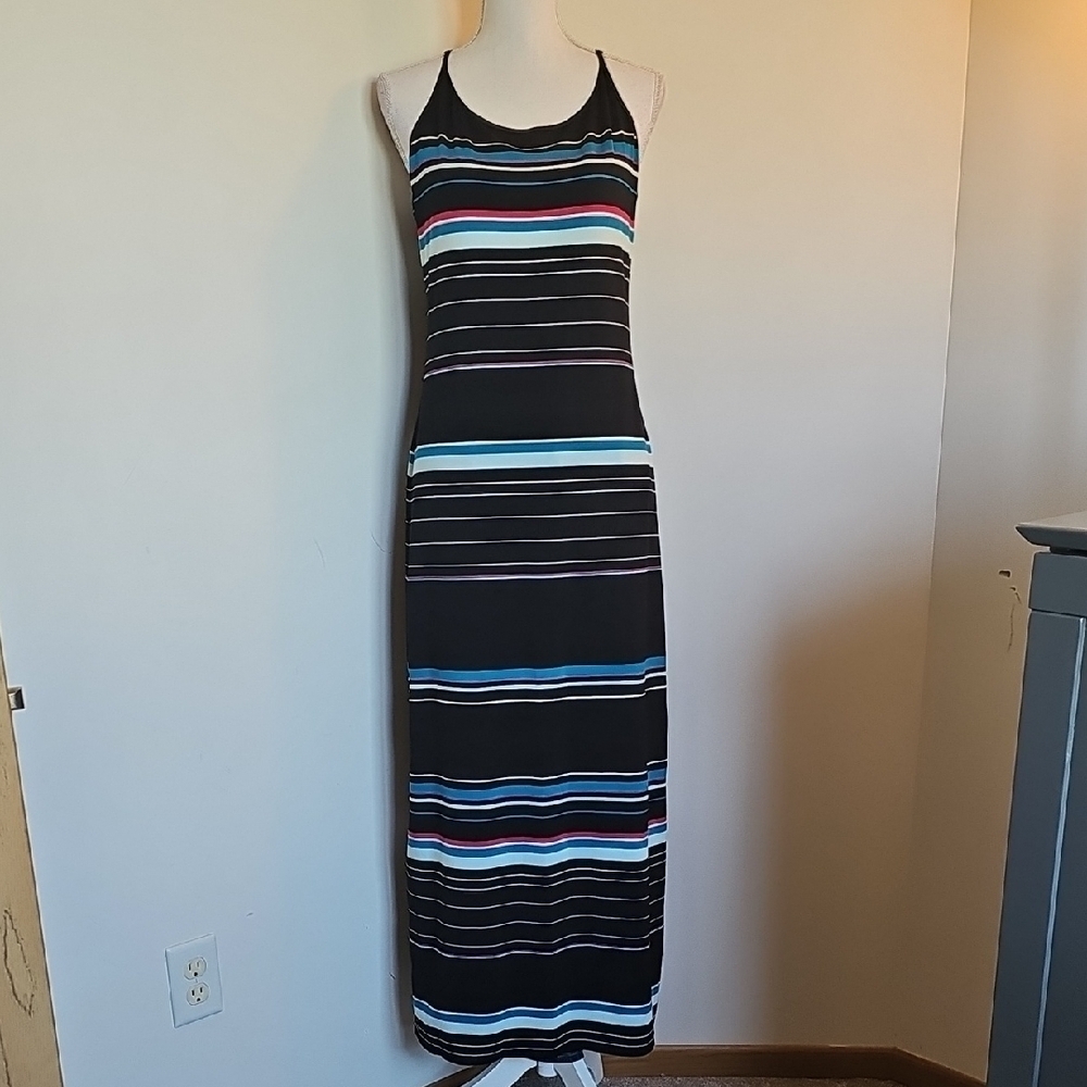 White House Black Market Multicolor Striped Maxi Dress